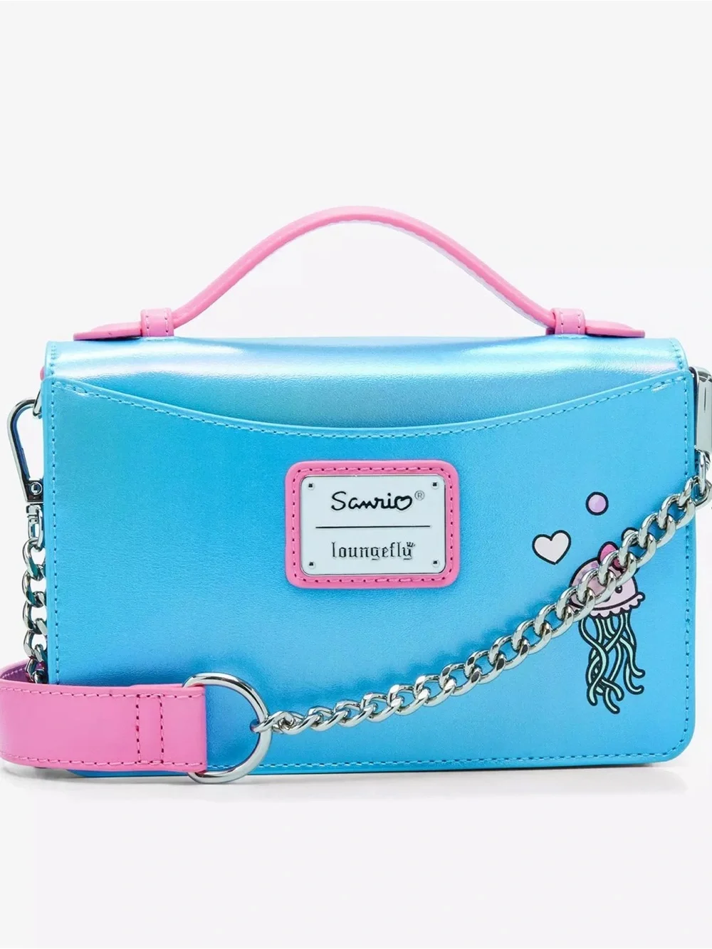 Loungefly Sanrio Hello Kitty Mermaid Metallic Top-Handle crossbody Bag New!